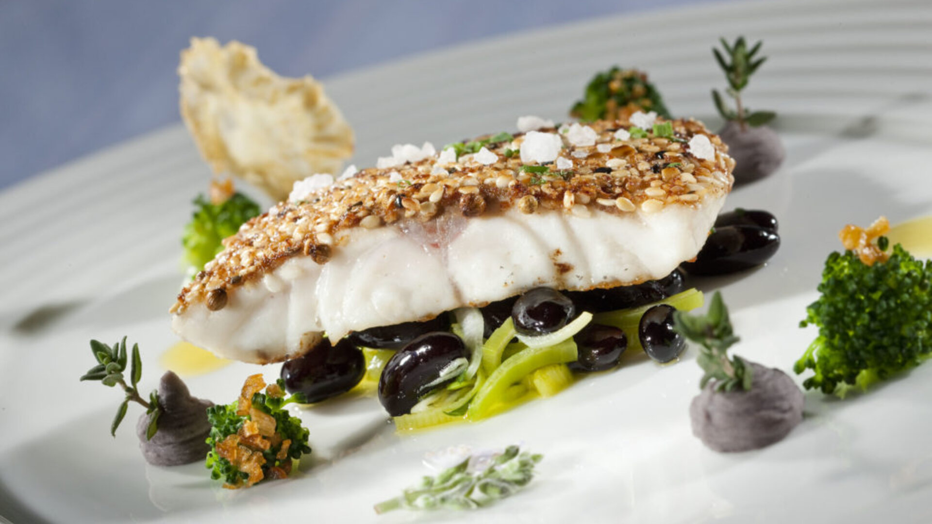 <p>Mediterranes Fischgericht mit Oliven von Koch Hubert Wallner.</p>